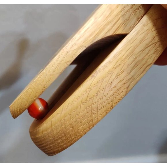 Amish Wooden Magic Marble Towel Holder - Girl & Boy Americana Decor 6x3.5" - Picture 11 of 12